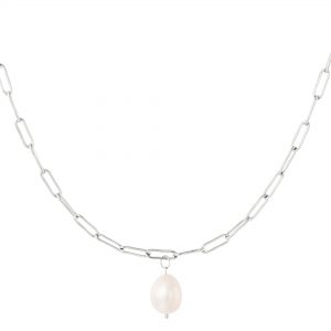 Ketting met parel zilver